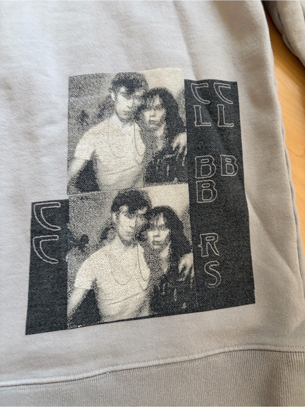 Raf Simons Gray Crewneck Sweatshirt with Black Photo Graphic - Picture 2 of 5